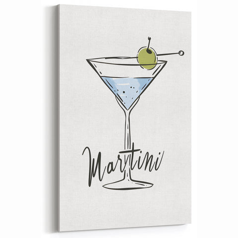 Minimalist Martini Wall Art – Elegant Bar & Beverage Print