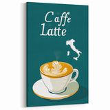 Caffe Latte Coffee Art – Stylish Coffee Wall Art for Kitchen & Café