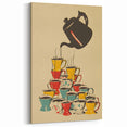 Vintage Coffee Pouring Art – Retro Coffee Wall Art for Kitchen & Café