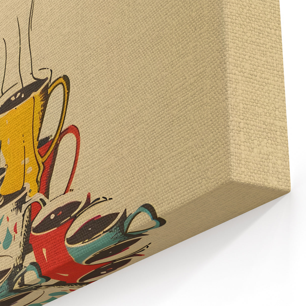Vintage Coffee Pouring Art – Retro Coffee Wall Art for Kitchen & Café