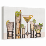 Elegant Cocktail Glasses – Stylish Bar Wall Art for Lounge & Kitchen