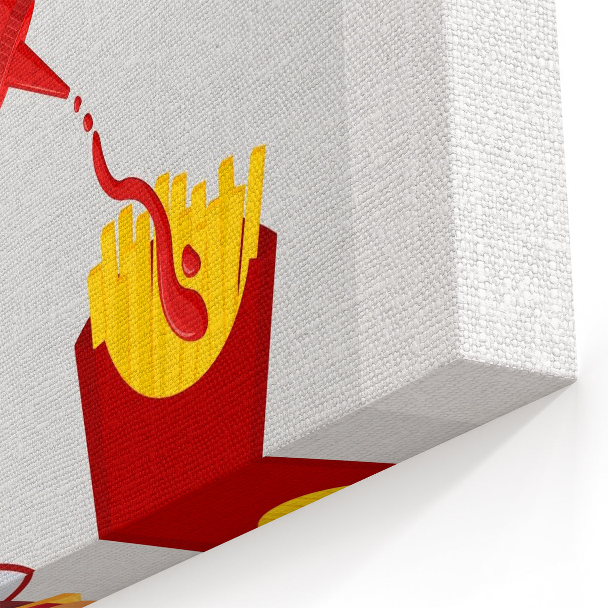 Classic Cheeseburger & Fries – Retro Food Wall Art for Kitchen & Diner