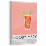 Bloody Mary Cocktail – Modern Cocktail Wall Art for Bar & Kitchen