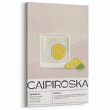 Caipiroska Cocktail – Refreshing Cocktail Wall Art for Bar & Kitchen