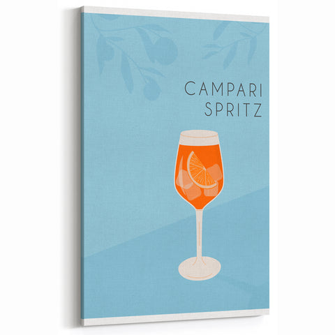 Campari Spritz Cocktail Wall Art – Bar & Beverage Decor Print