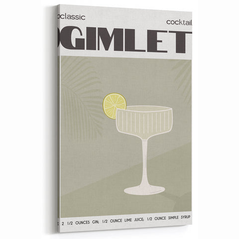 Gimlet Cocktail Wall Art – Classic Bar & Beverage Decor Print