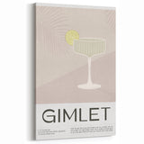Gimlet Cocktail Wall Art – Neutral Toned Bar & Beverage Print