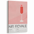 Kir Royale Cocktail Wall Art – Elegant Bar & Beverage Print