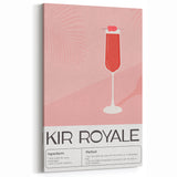 Kir Royale Cocktail Wall Art – Elegant Bar & Beverage Print