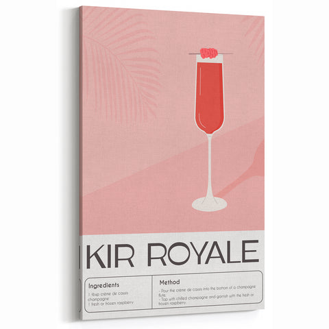 Kir Royale Cocktail Wall Art – Elegant Bar & Beverage Print