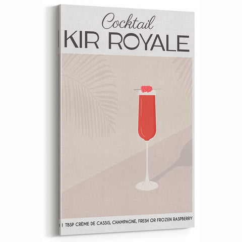 Kir Royale Cocktail Wall Art – Stylish Bar & Kitchen Decor