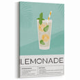 Lemonade Recipe Wall Art – Refreshing Kitchen & Bar Decor