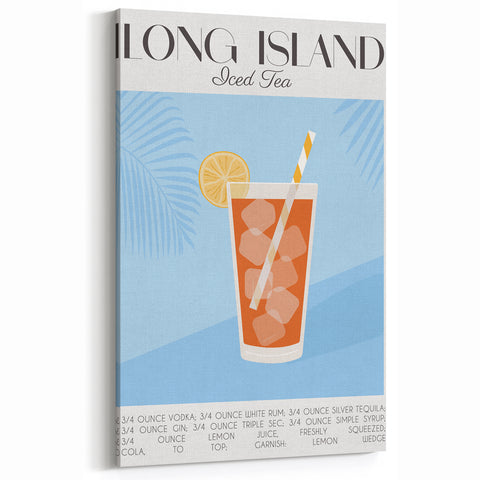 Long Island Iced Tea Cocktail Wall Art – Bar & Beverage Wall Decor