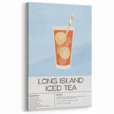 Long Island Iced Tea Recipe Wall Art – Bar & Cocktail Decor