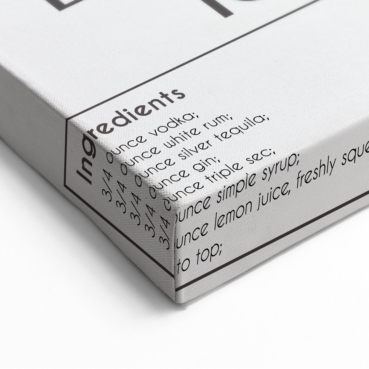 Long Island Iced Tea Recipe Wall Art – Bar & Cocktail Decor