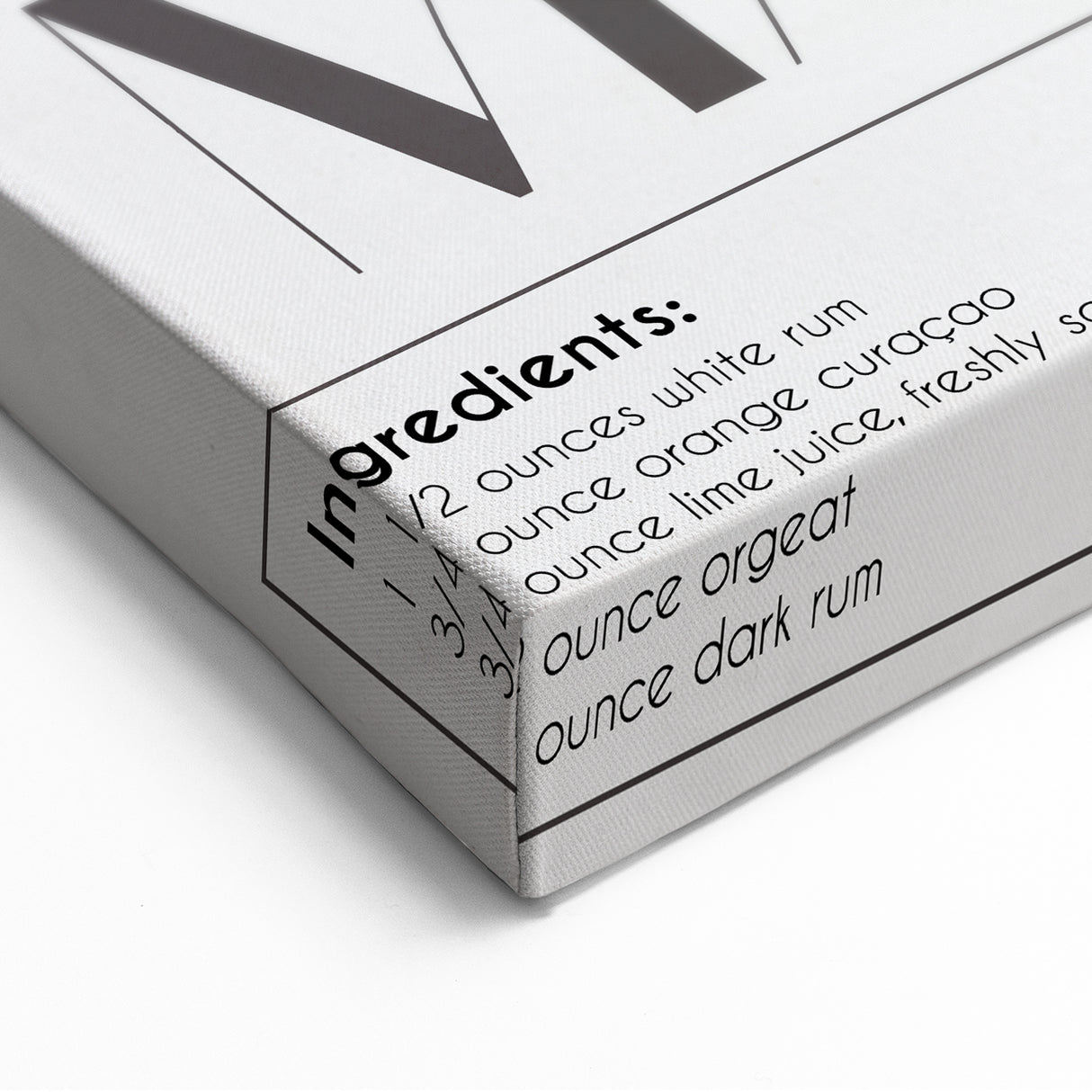 Mai Tai Cocktail Recipe Wall Art – Bar & Beverage Decor
