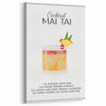 Mai Tai Cocktail Recipe Wall Art – Minimalist Bar & Kitchen Print