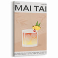 Classic Mai Tai Cocktail Wall Art – Bar & Beverage Recipe Print