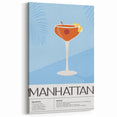 Manhattan Cocktail Recipe Wall Art – Classic Bar & Beverage Print