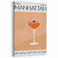 Classic Manhattan Cocktail Wall Art – Elegant Bar & Beverage Print