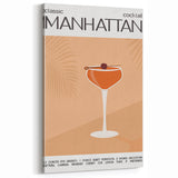 Classic Manhattan Cocktail Wall Art – Elegant Bar & Beverage Print