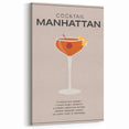 Manhattan Cocktail Recipe Wall Art – Classic Bar & Whiskey Decor