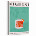 Negroni Cocktail Recipe Wall Art – Classic Bar & Beverage Print