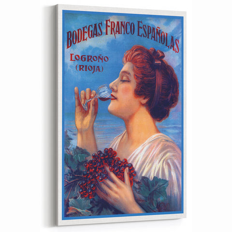 Vintage Bodegas Franco Españolas Rioja Wine Poster | Retro Wall Art