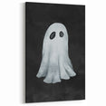 Watercolor Ghost Halloween Canvas Art - Spooky Wall Decoration