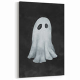 Watercolor Ghost Halloween Canvas Art - Spooky Wall Decoration