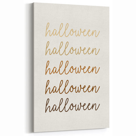 Minimalist Halloween Typography Wall Art - Halloween Wall Decor