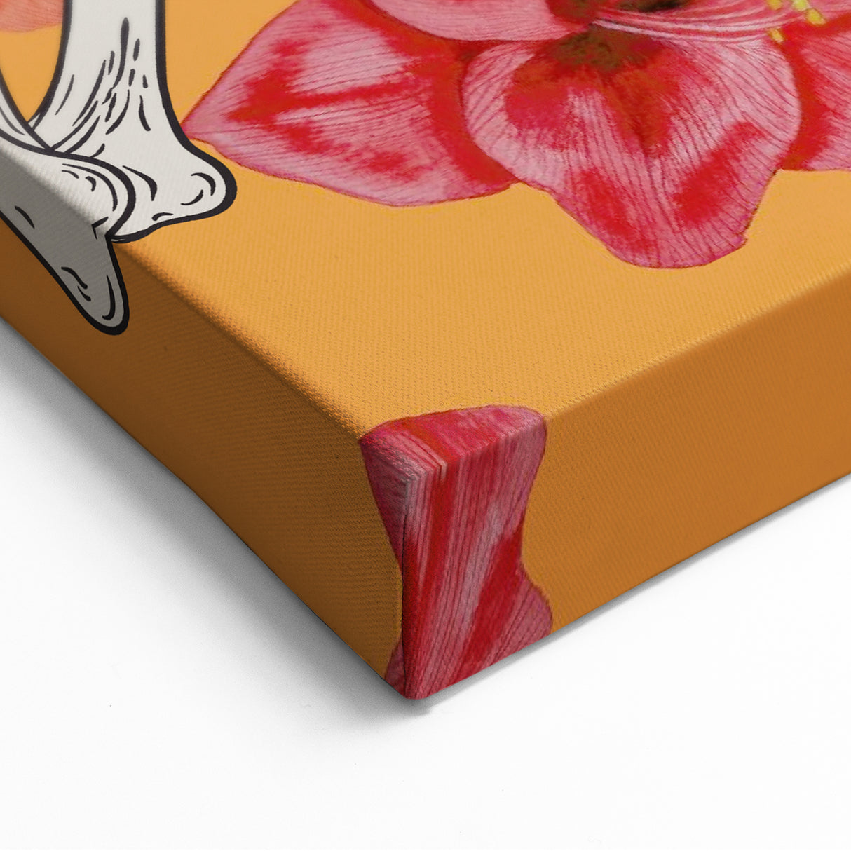 Floral Skeleton Halloween Wall Art - Spooky Chic Halloween Decor