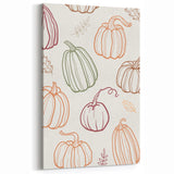 Pumpkin Pattern Halloween Wall Art - Rustic Fall Halloween Decor