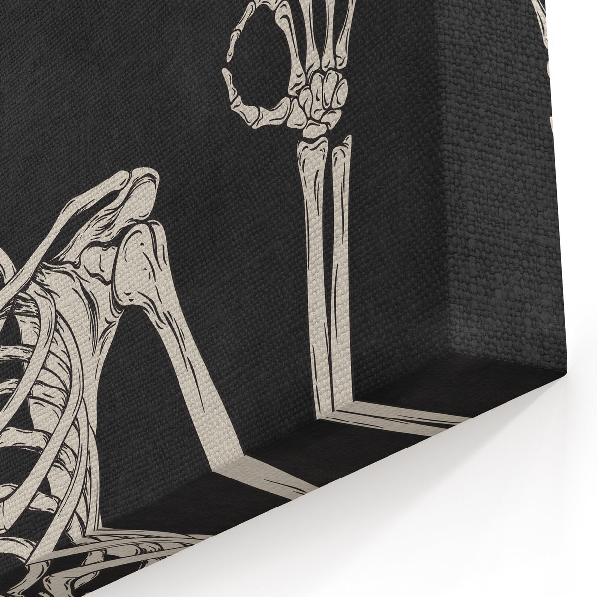 Skeleton Gesture Halloween Wall Art - Spooky Gothic Decor