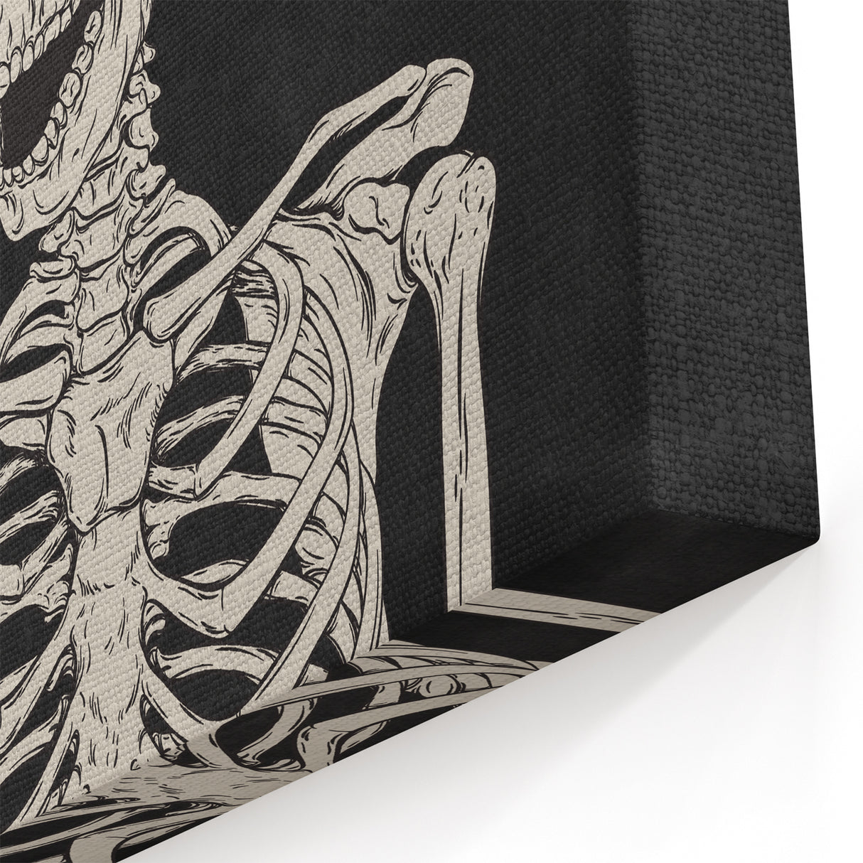 Rock On Skeleton Halloween Wall Art - Spooky Gothic Decor