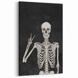 Skeleton Hand Gesture Halloween Wall Art - Spooky Gothic Decor
