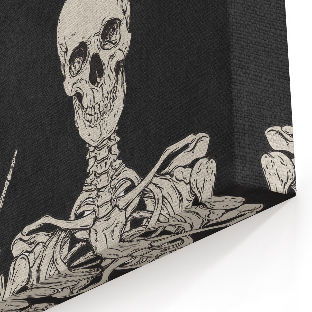 Happy Halloween Skeleton Wall Art - Spooky Gothic Halloween Decor