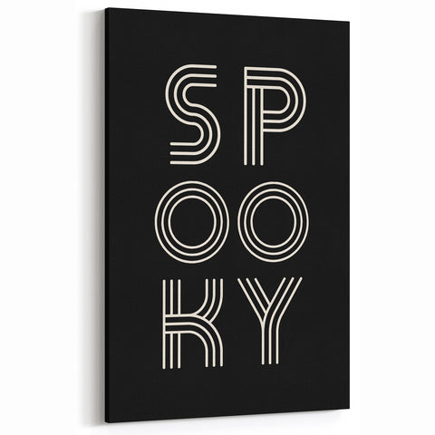 Spooky Typography Halloween Wall Art - Modern Halloween Decor