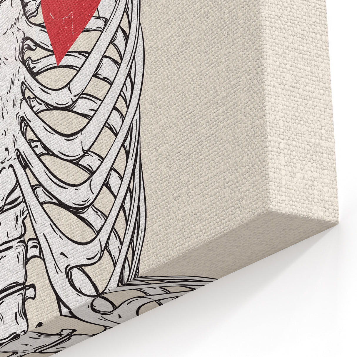 Heart and Skeleton Halloween Wall Art - Gothic Anatomical Decor