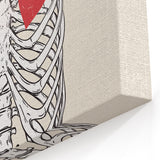 Heart and Skeleton Halloween Wall Art - Gothic Anatomical Decor