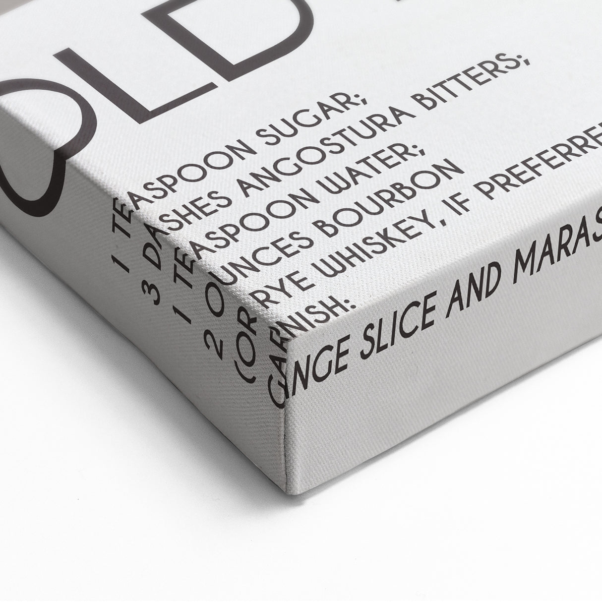 Old-Fashioned Cocktail Wall Art – Bar & Kitchen Beverage Decor