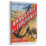 Vintage Brasserie de l’Espérance Poster - Retro Beer Advertising Art