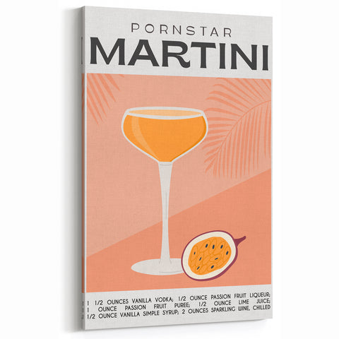 Pornstar Martini Cocktail Wall Art – Bar & Kitchen Decor