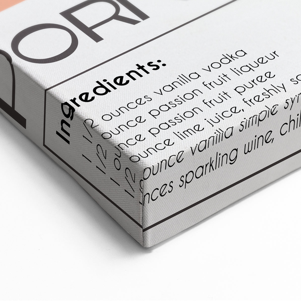 Beverage Wall Art – Pornstar Martini Cocktail Print for Bars