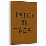 Rustic Trick or Treat Halloween Wall Art - Spooky Typography Decor
