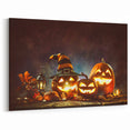 Glowing Jack-O'-Lanterns Halloween Wall Art - Spooky Fall Decor