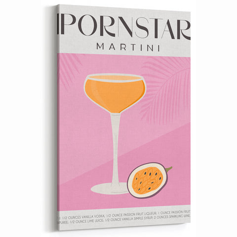 Kitchen Wall Art – Pornstar Martini Cocktail Print for Home