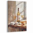 Drinks Wall Art – Wine & Cheese Still Life Print for Bar Decor