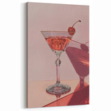 Cocktail Wall Art – Cherry Martini Elegant Bar Decor Print