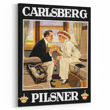 Vintage Carlsberg Pilsner Poster - Classic Beer Advertising Art